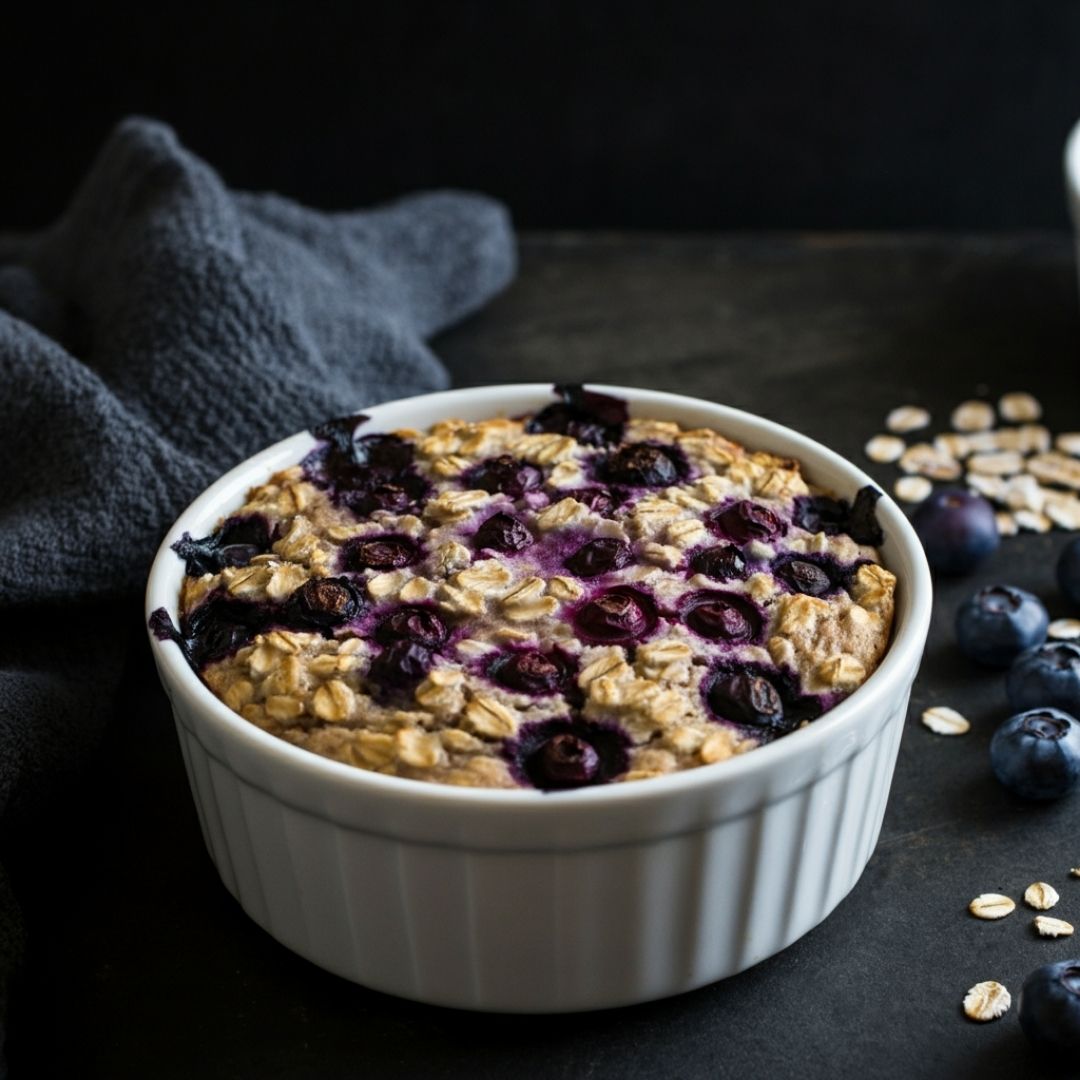 Blueberry Baked Oatmeal - PLABCurlove