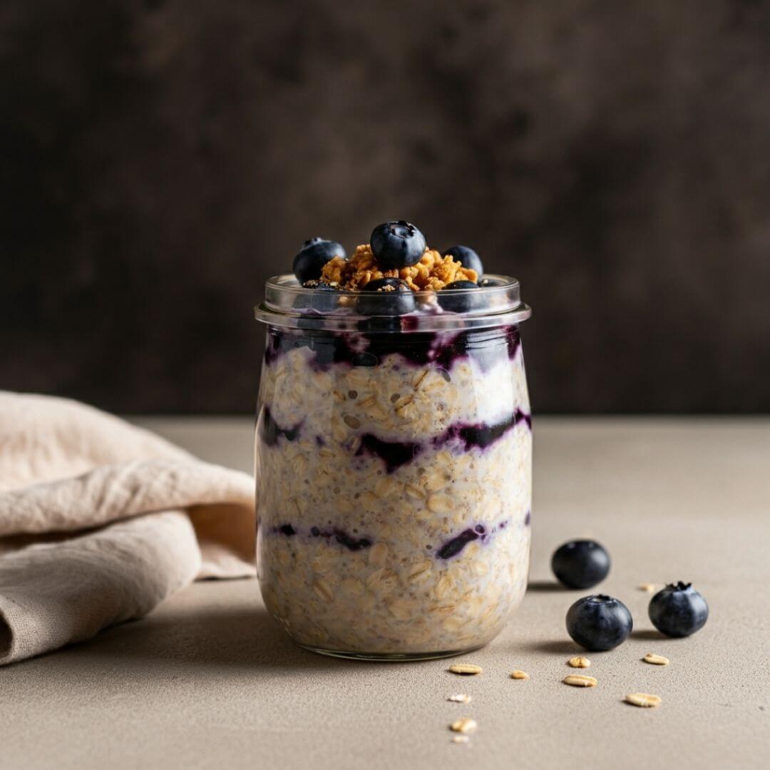 Blueberry Overnight Oats - PLABCurlove