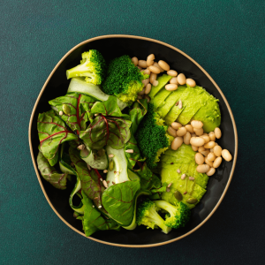 Roasted Veggie Salad with Avocado and White Beans