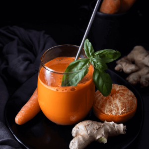 Orange, ginger, carrot smoothie