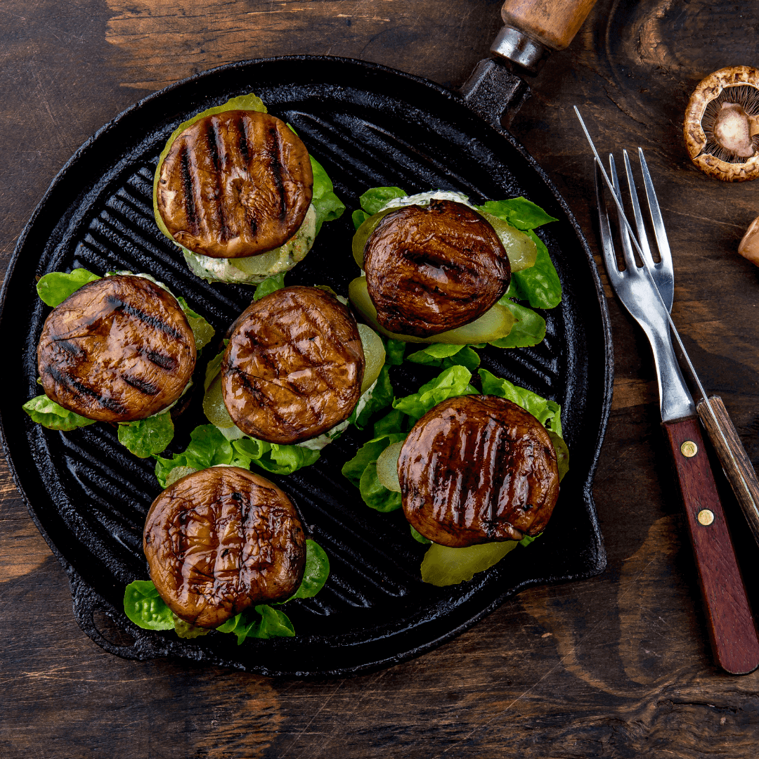 Grilled mushrooms