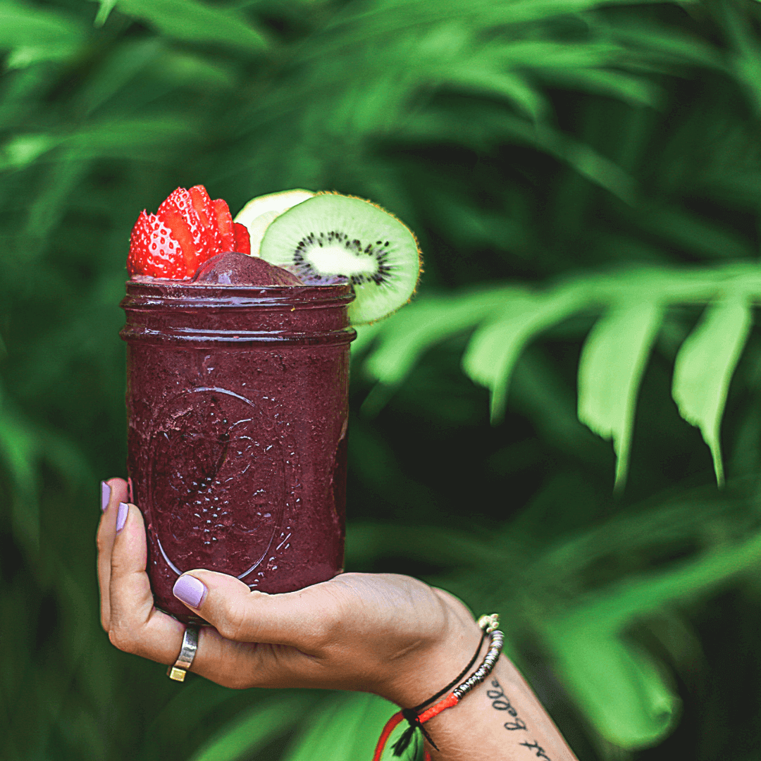 Superfood Smoothie with Acai, Spinach, and Chia Seeds