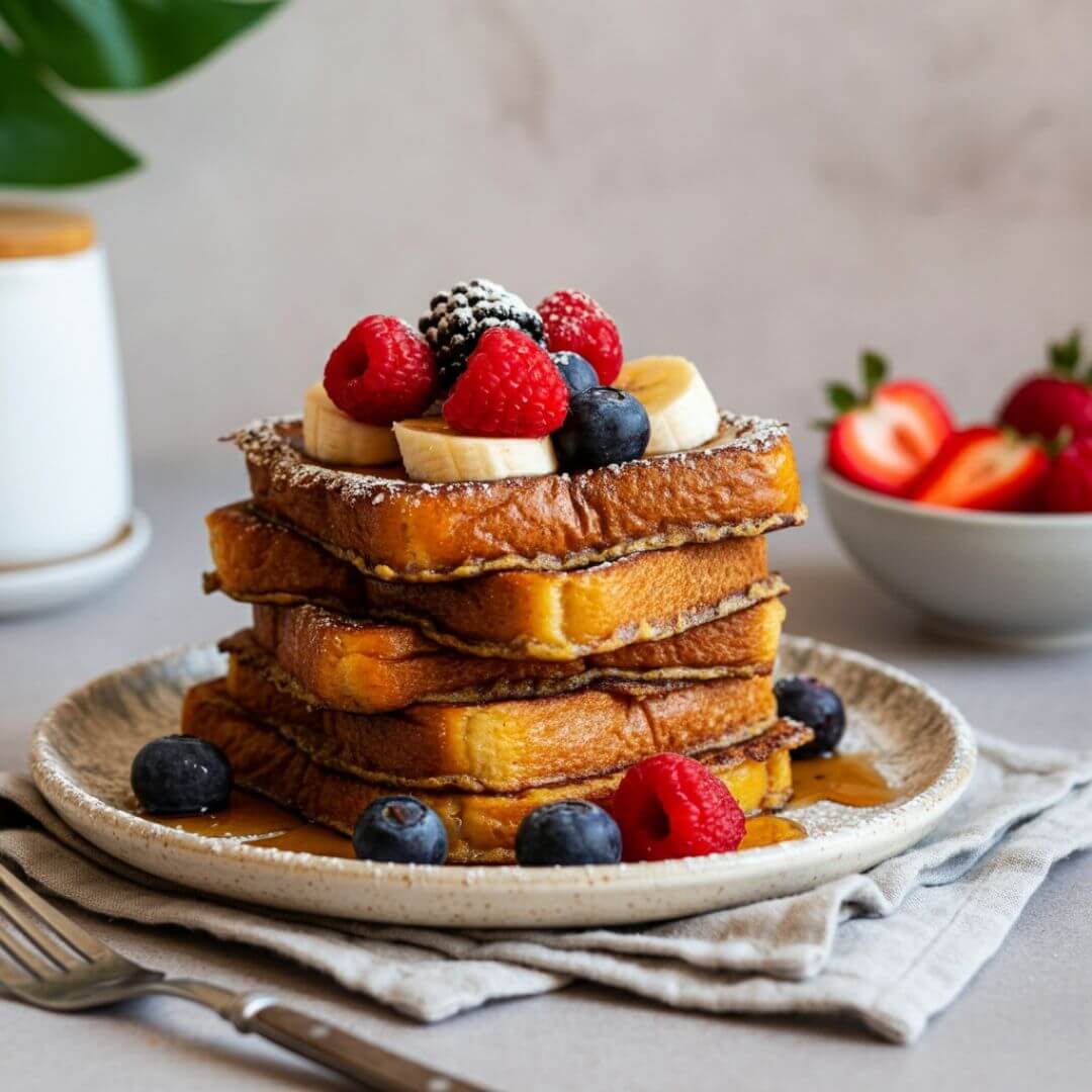 Yummy Cinnamon Vanilla French Toast (Plant-Based) - PLABCurlove
