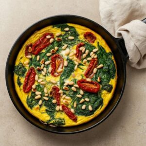 https://plabcurlove.com/recipes/easy-chickpea-frittata-with-sun-dried-tomatoes-and-spinach/